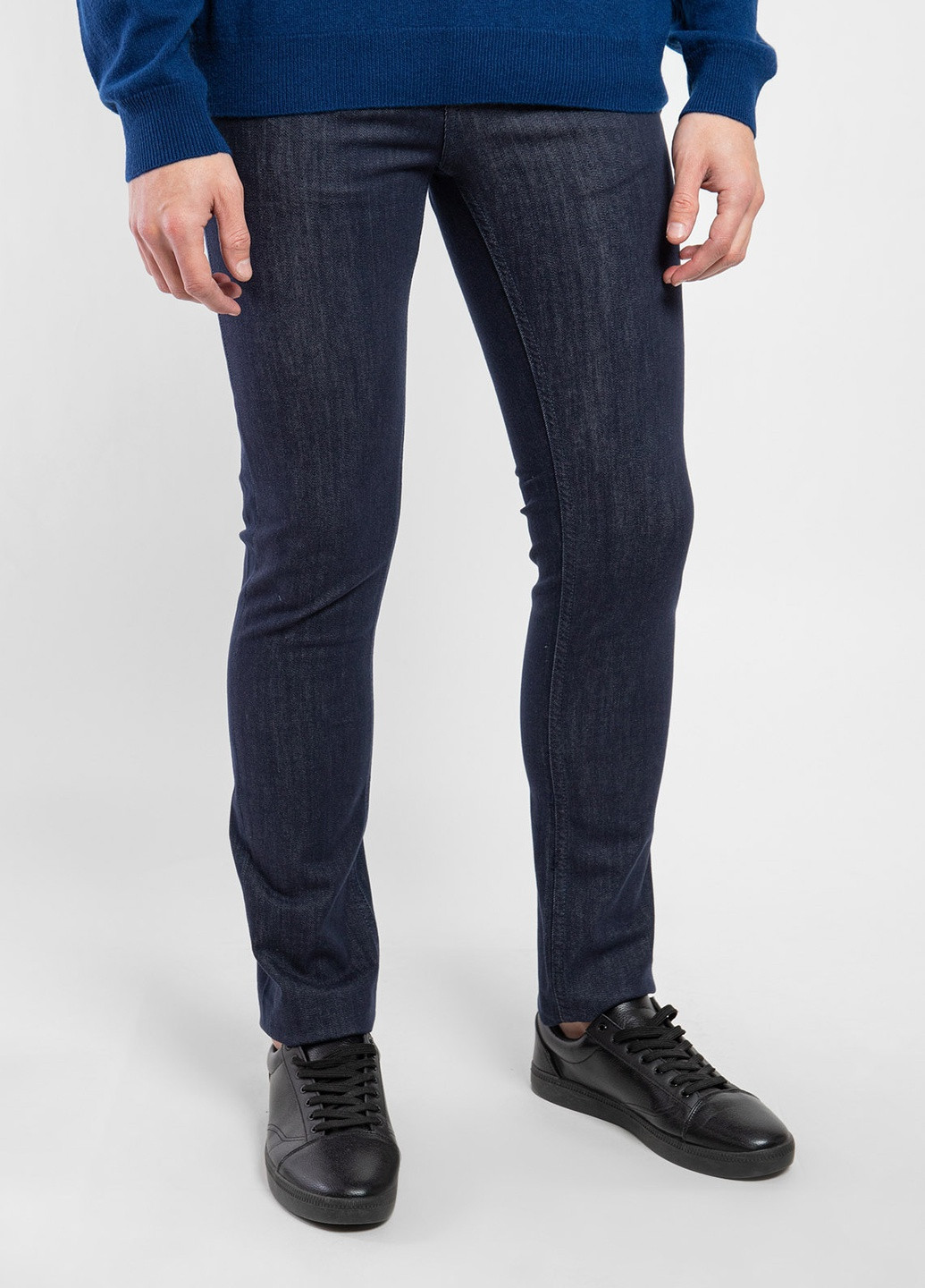 Синие демисезонные темно-синие зауженные джинсы Jacob Cohen