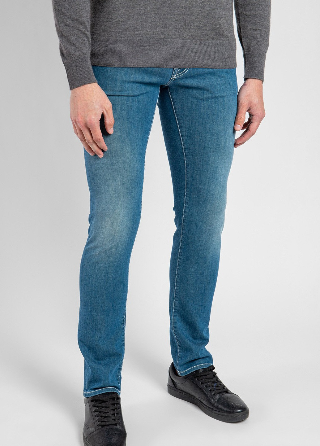 Синие демисезонные синие джинсы skinny Jacob Cohen