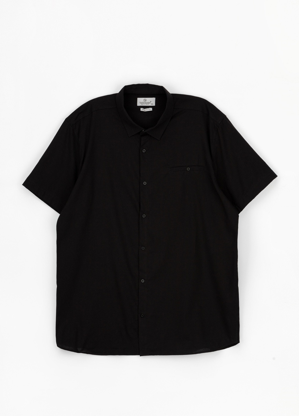 Черная повседневный рубашка однотонная Stendo