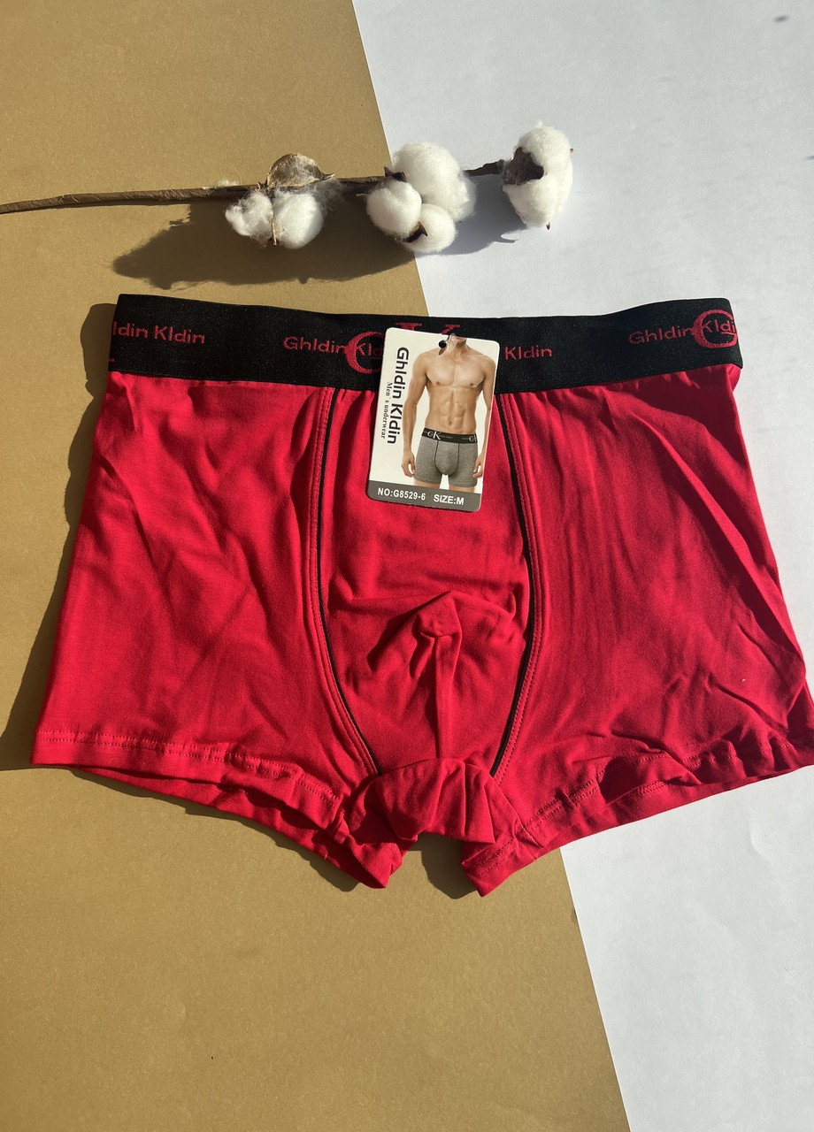Чоловічі анатомічні труси боксери бавовняні GK 48 50 52 54 (M L XL 2XL) труси-шорти червоні No Brand (259874576)