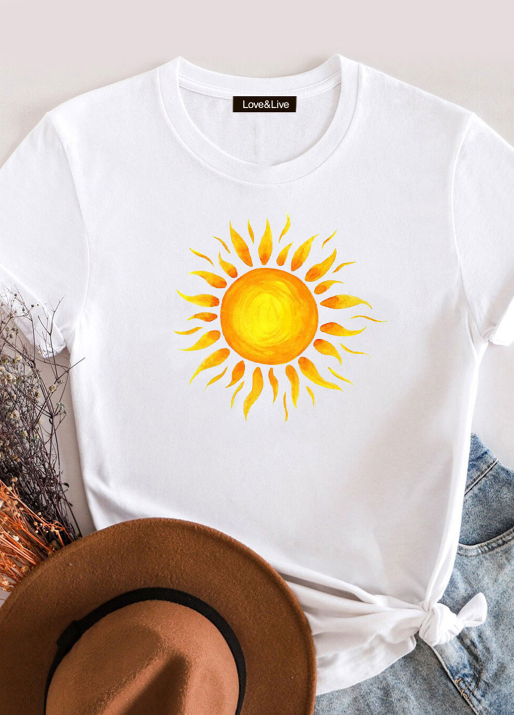 Белая демисезон футболка женская белая scorching sun Love&Live