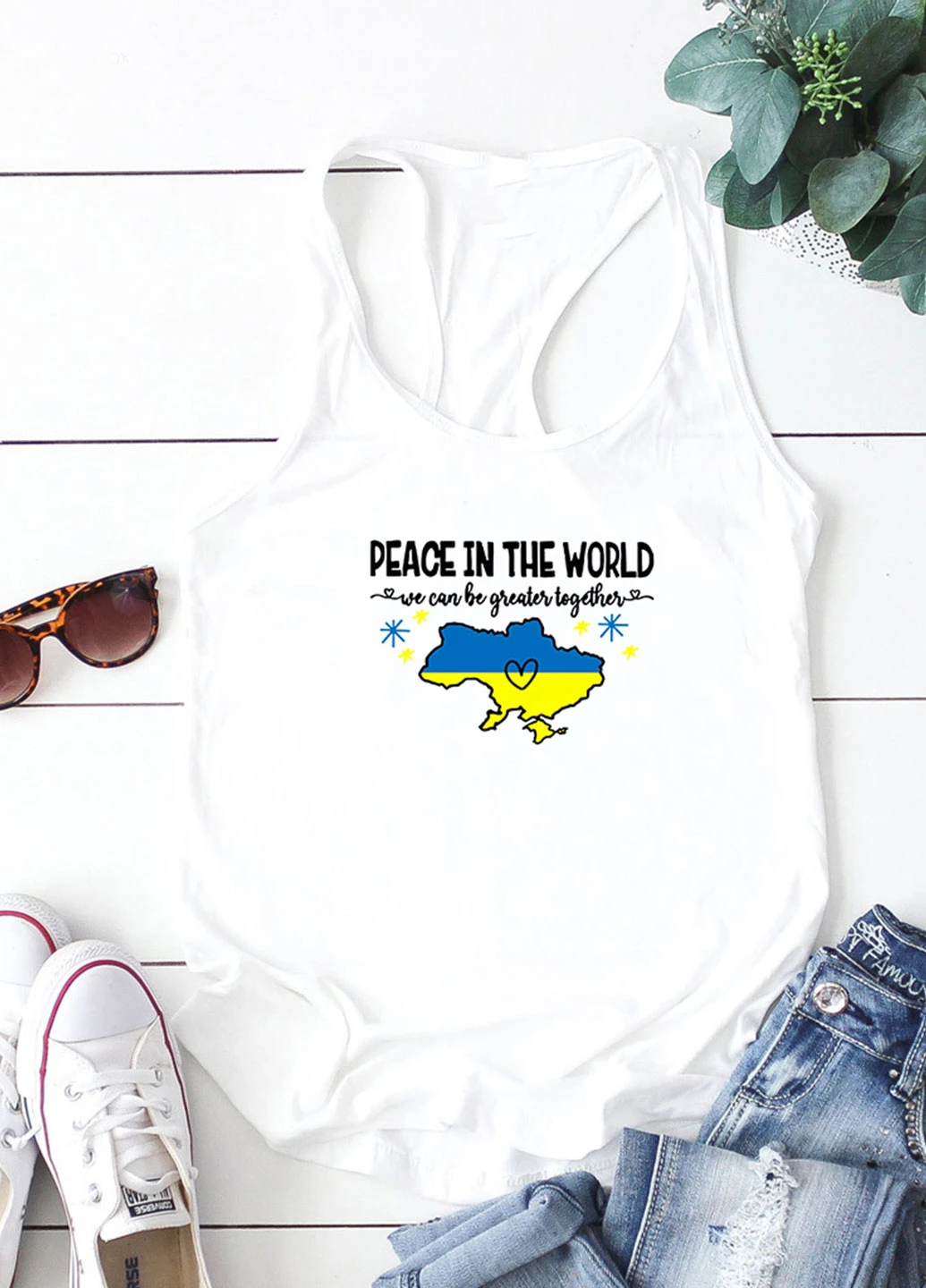 Майка жіноча біла Peace in the World Love&Live — 259875248