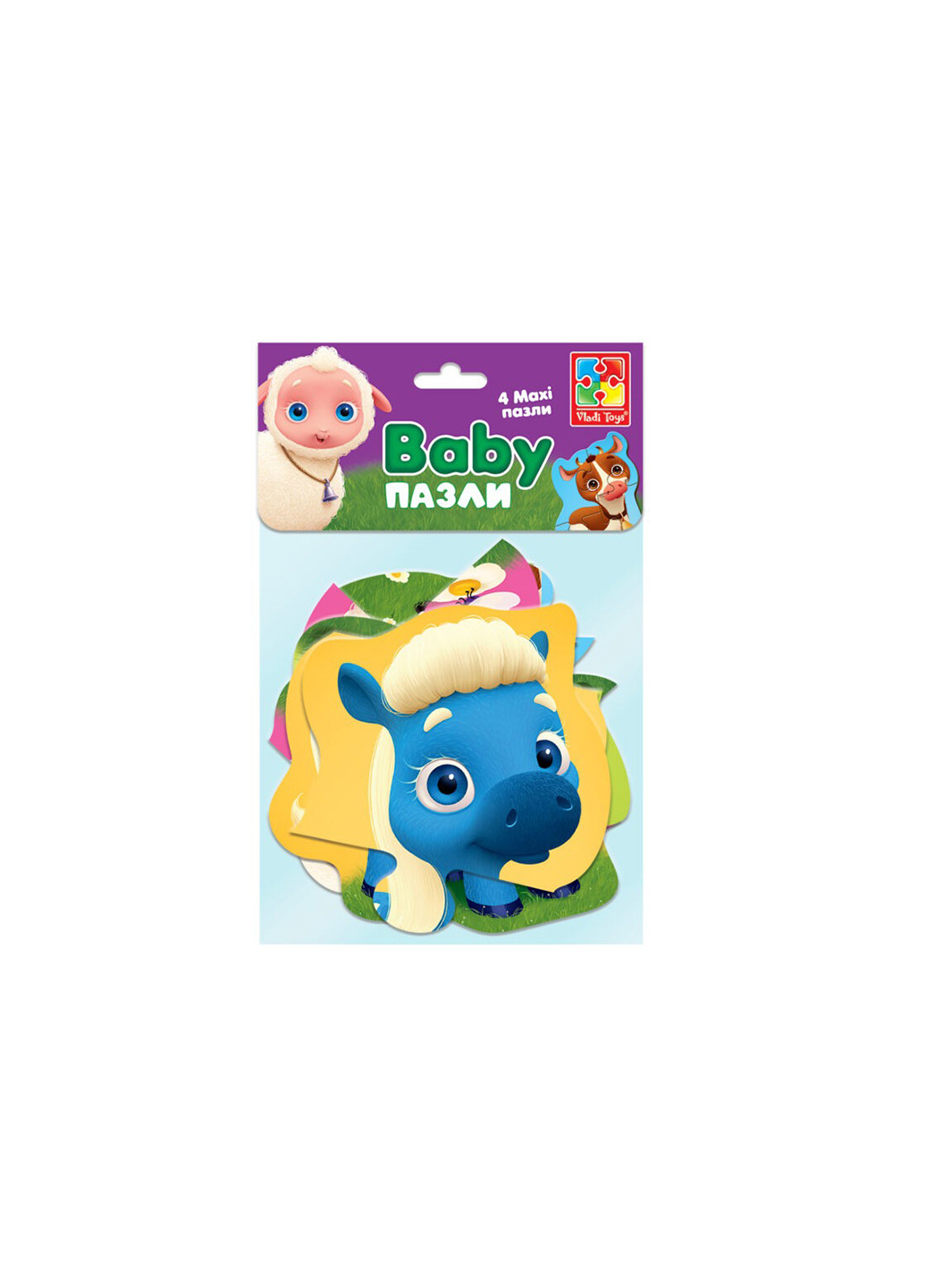 Бебі MAXI пазли картонні в пакеті Ферма VT1722-17 Vladi toys (259885073)