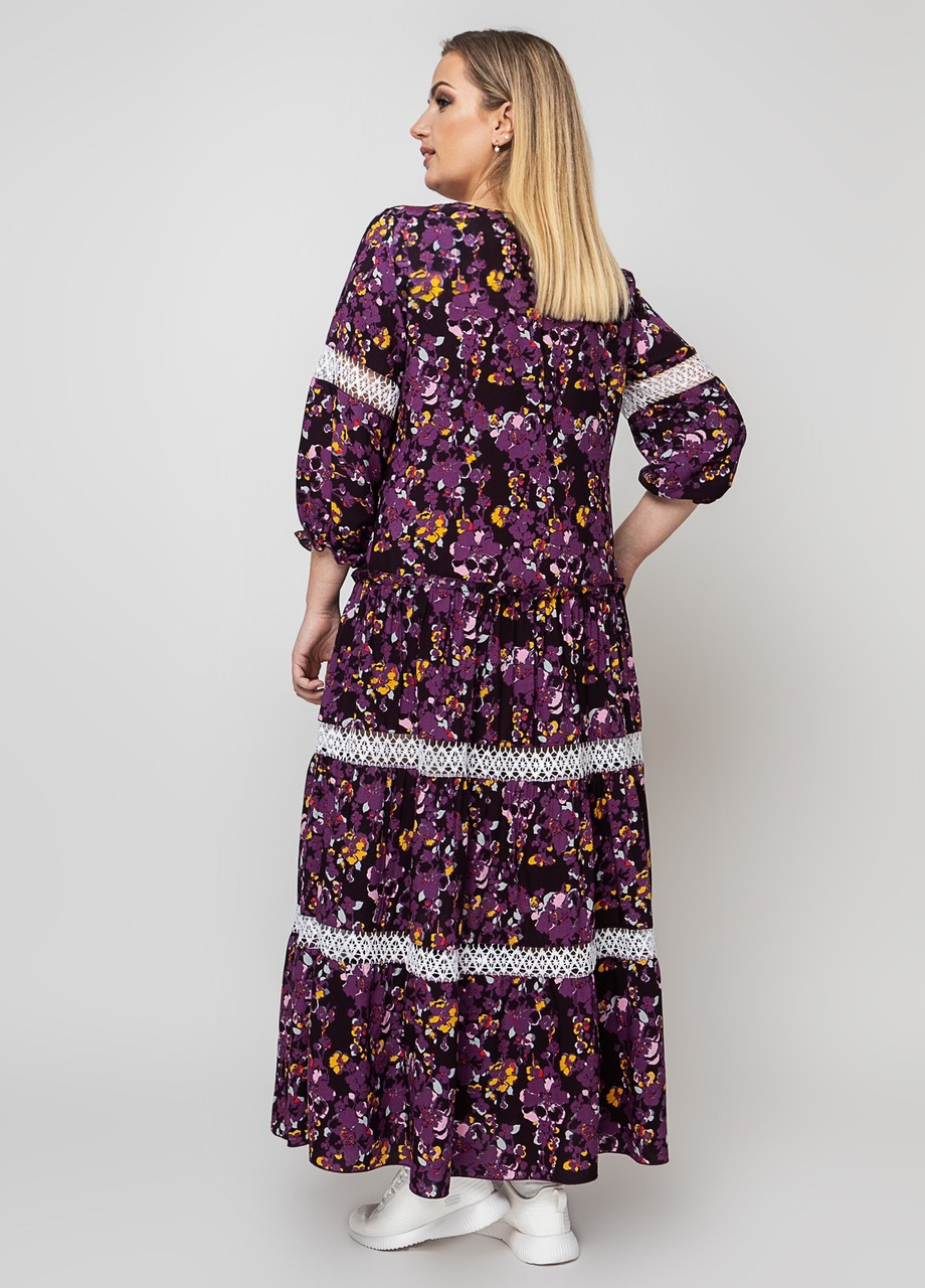 Фіолетова кежуал сукня muar анна фіолетовий 0205 Vlavi однотонна