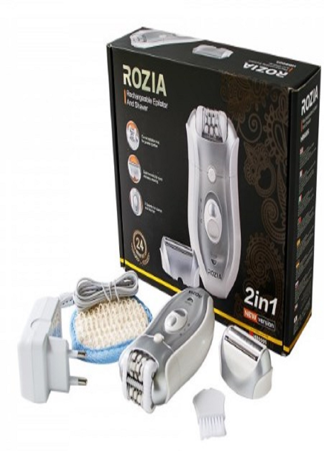 Женский эпилятор ROZIA HB-6005 аккумуляторный серый VTech (259906510)