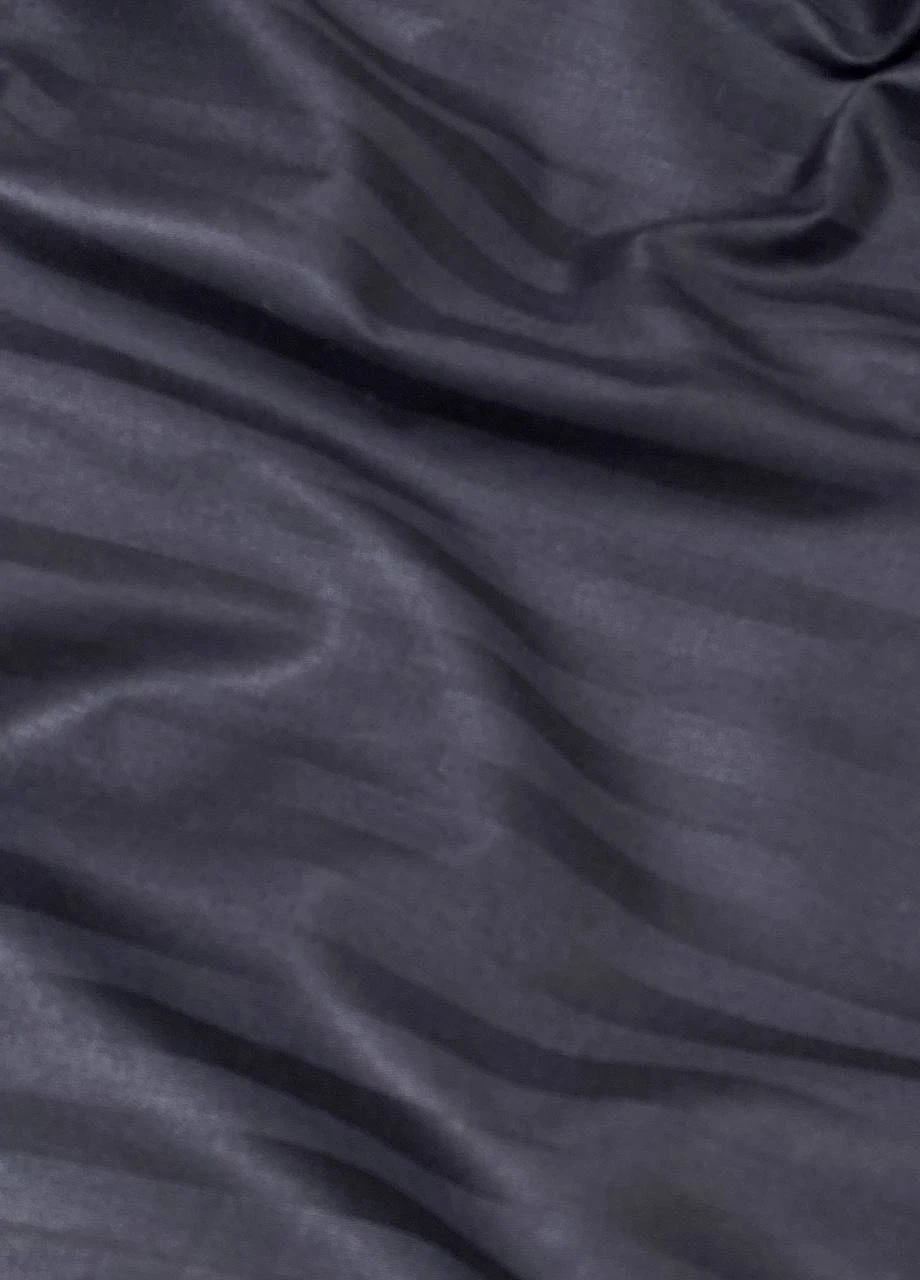 Комплект постільної білизни Satin Stripe Black чорний 100% бавовна 220х180 см No Brand (259942531)