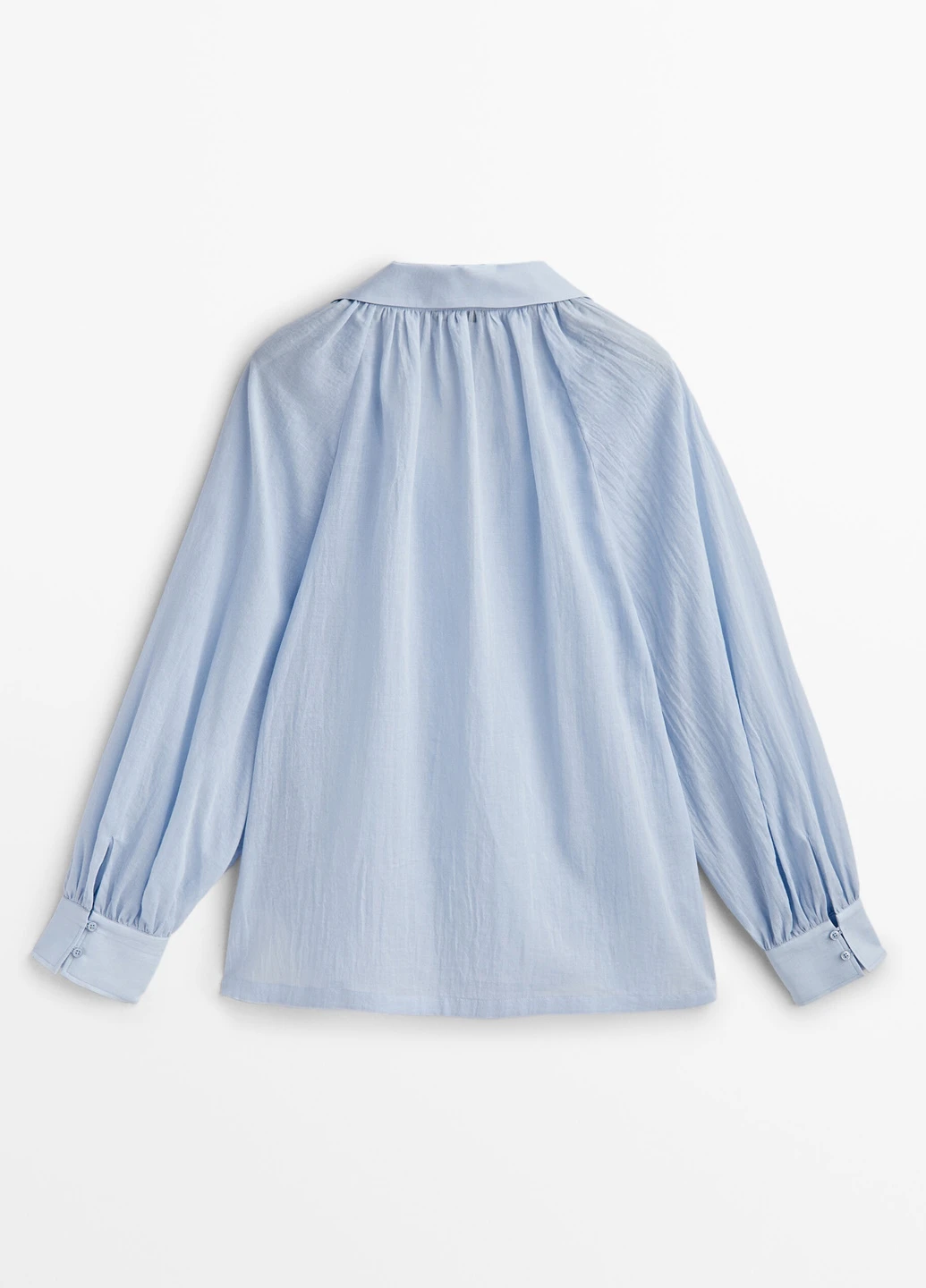 Голубая блузка Massimo Dutti