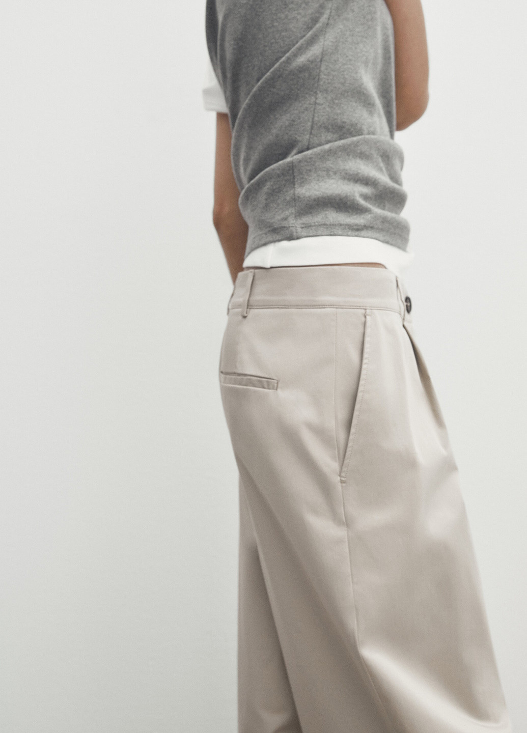 Бежевые повседневный демисезонные брюки Massimo Dutti