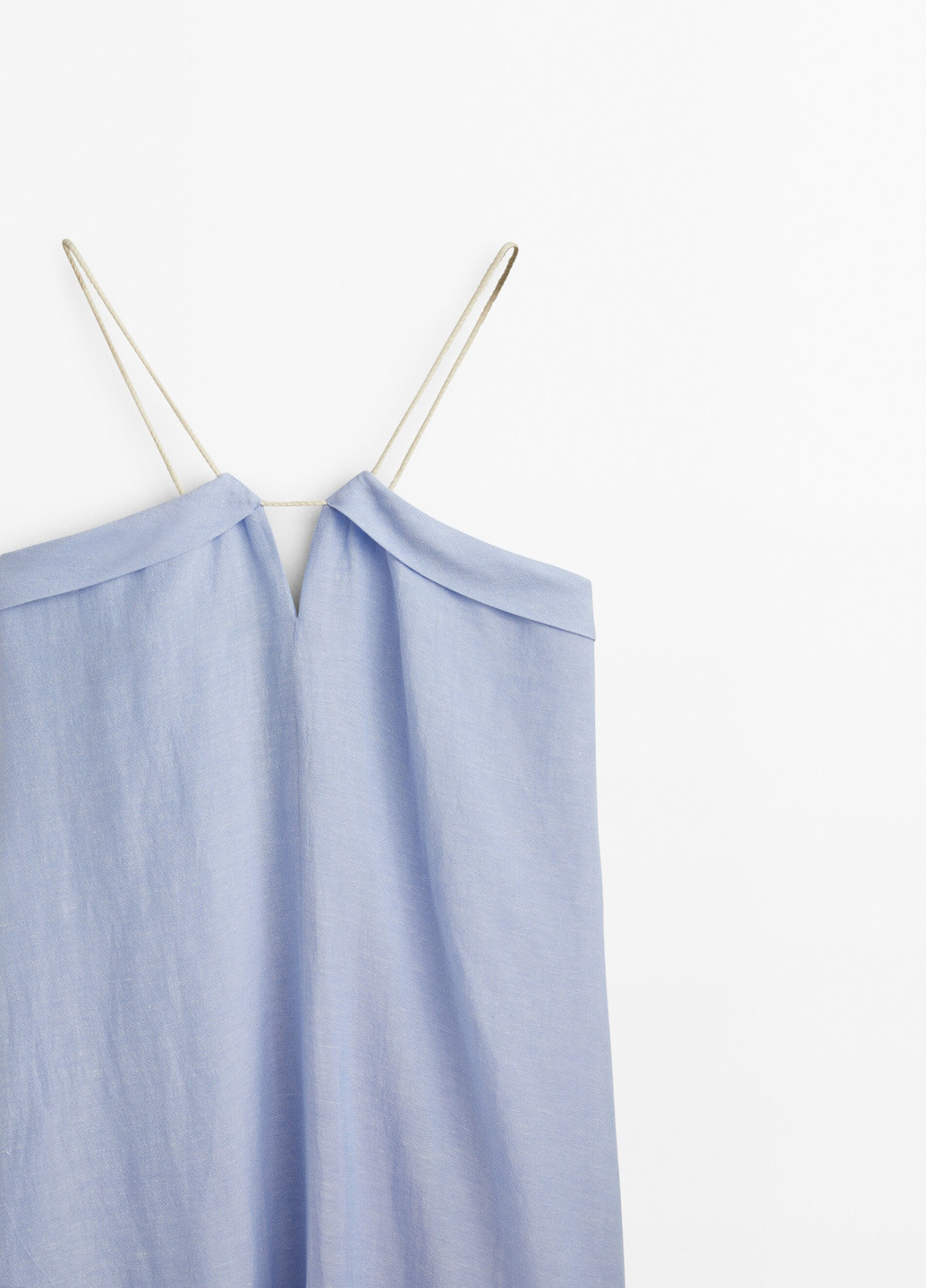 Голубое повседневный платье Massimo Dutti однотонное