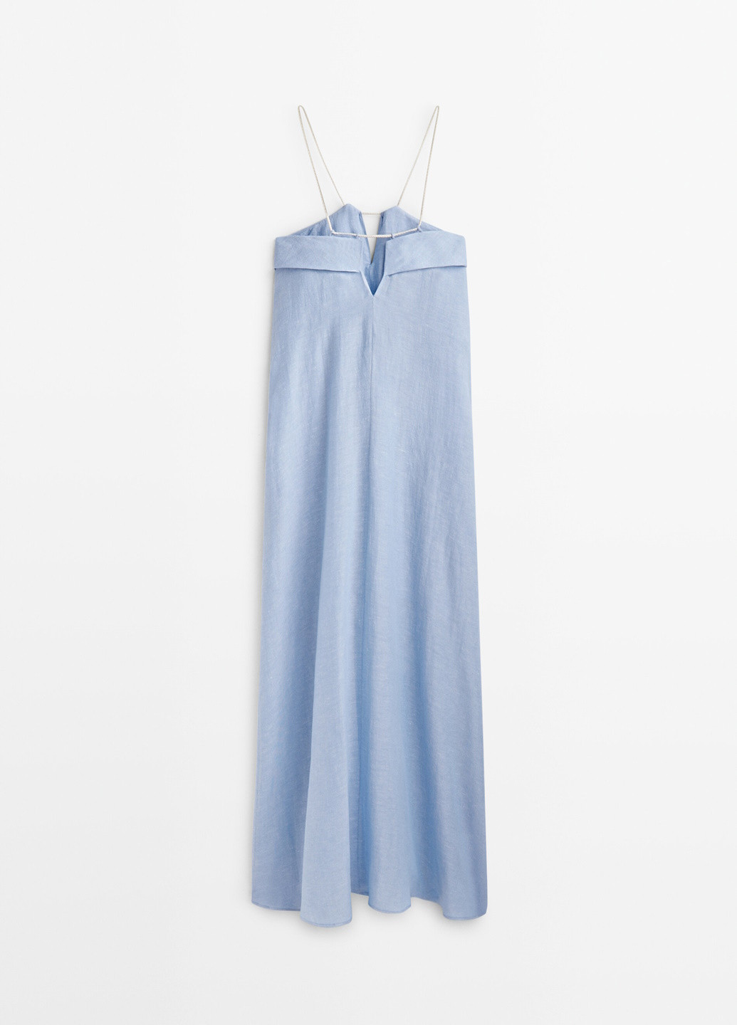 Голубое повседневный платье Massimo Dutti однотонное