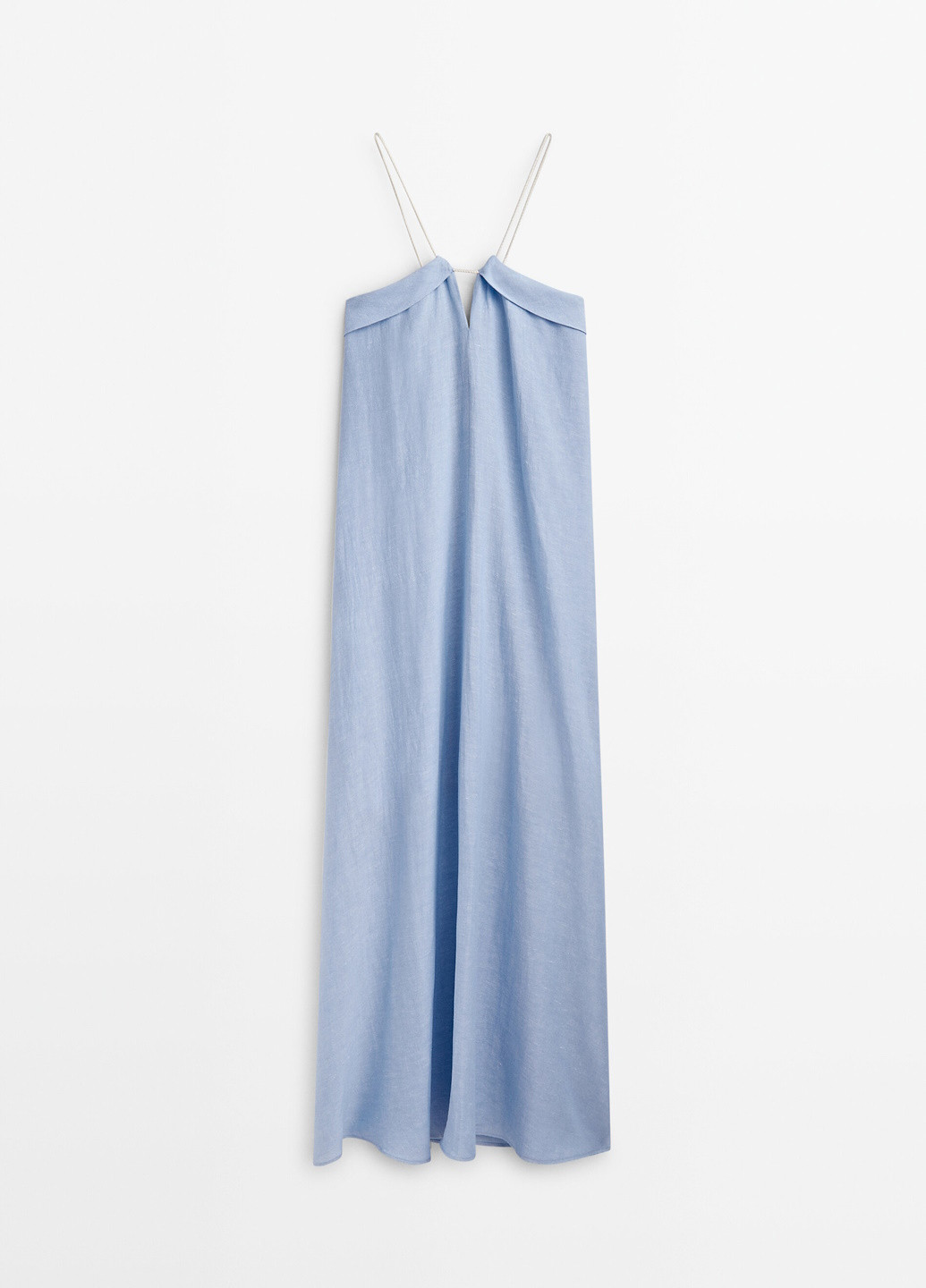 Блакитна повсякденний сукня Massimo Dutti однотонна