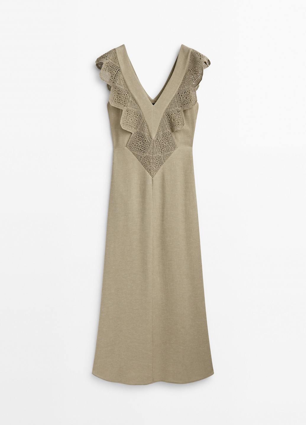 Пісочна святковий сукня Massimo Dutti однотонна