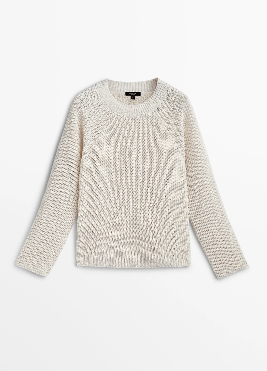 Молочний демісезонний светр Massimo Dutti