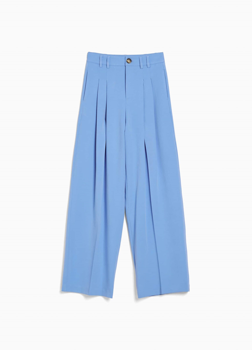 Голубые классические летние брюки Bershka