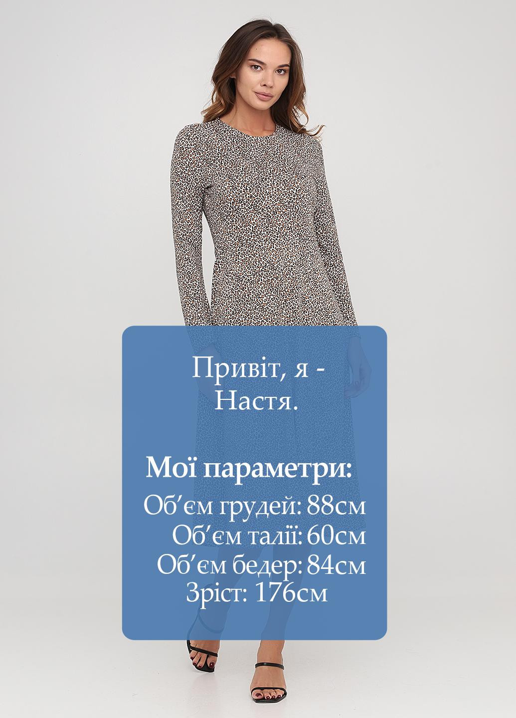 Коричнева кежуал сукня Banana Republic леопардовий