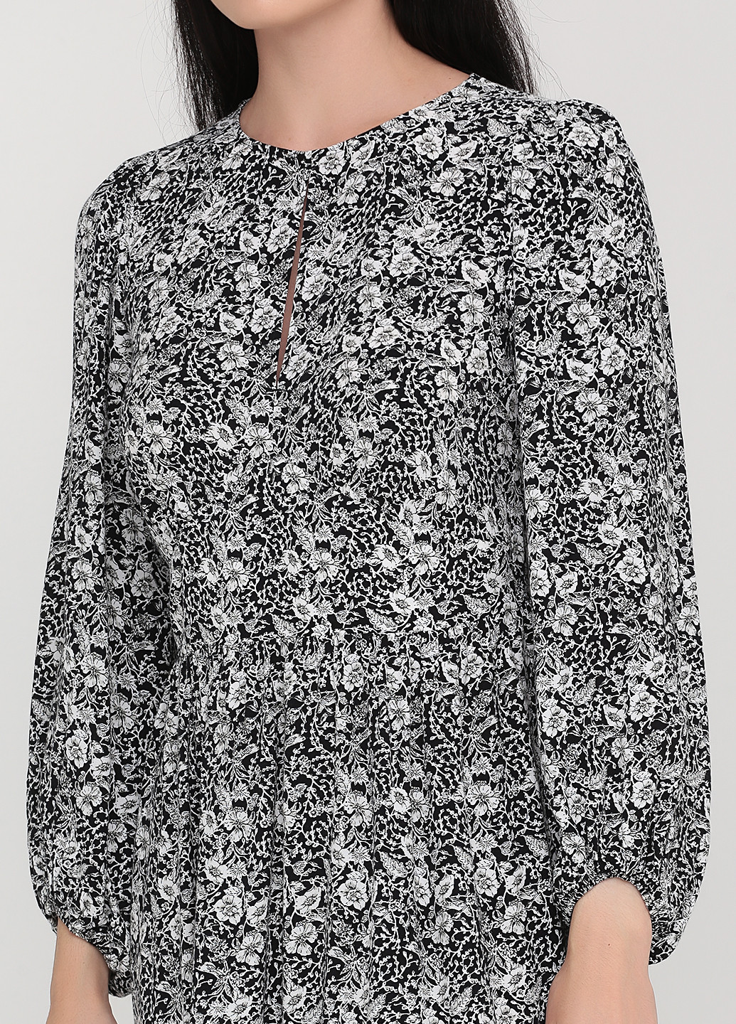 Черное кэжуал платье Banana Republic с цветочным принтом