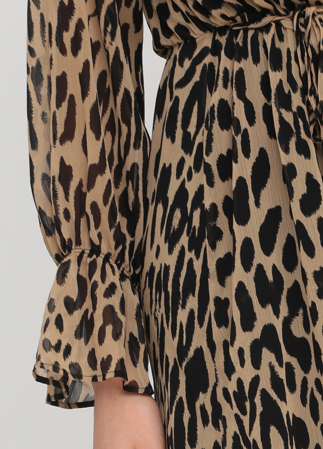 Коричневое кэжуал платье Banana Republic леопардовый