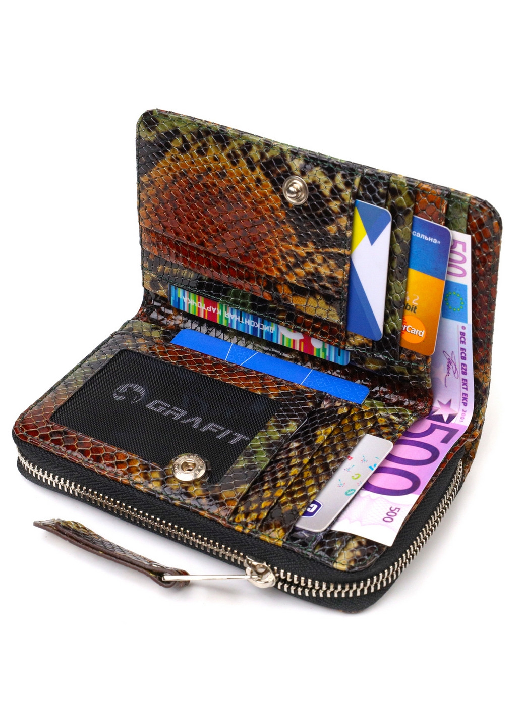 Жіночий шкіряний гаманець 9,5х15,5х2,5 см Canpellini (259923776)