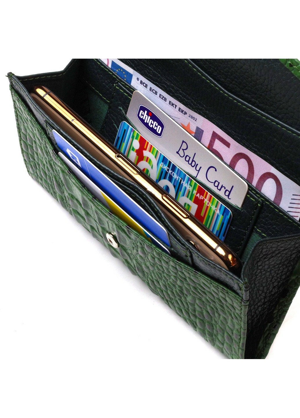 Жіночий шкіряний гаманець 18х9х1 см Canpellini (259923679)