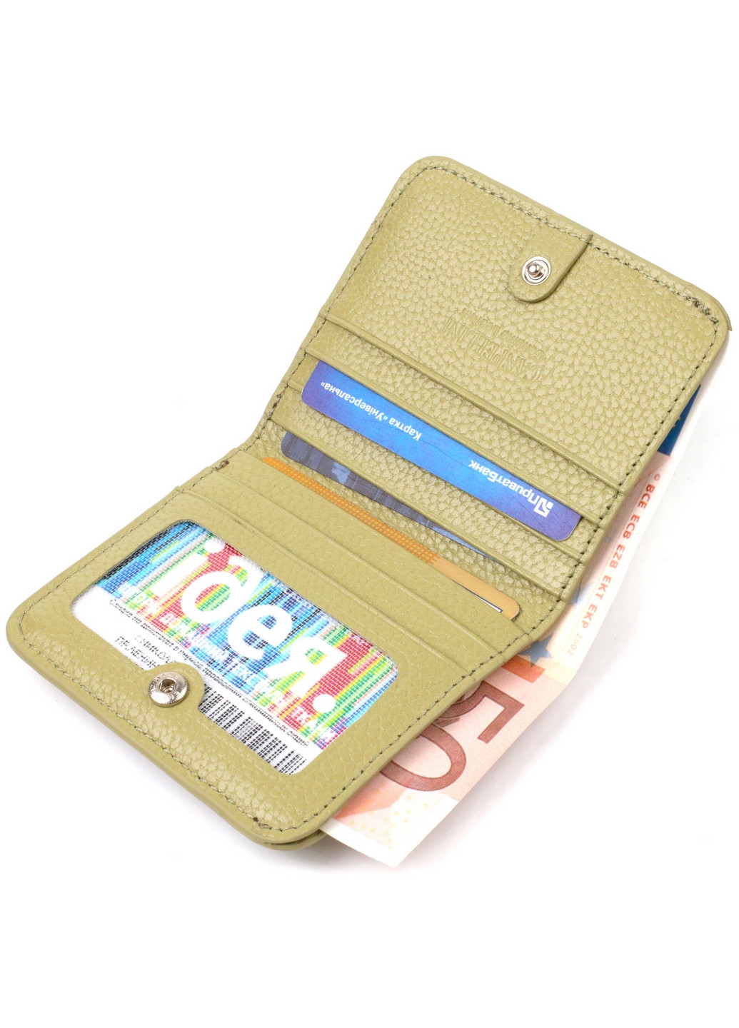 Жіночий шкіряний гаманець 10х9х1 см Canpellini (259923685)