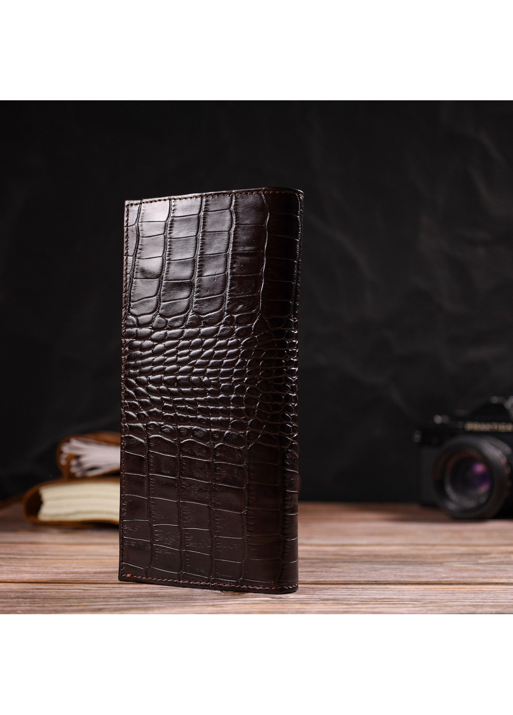 Чоловічий шкіряний гаманець 9,2х18,8х1 см Canpellini (259923692)