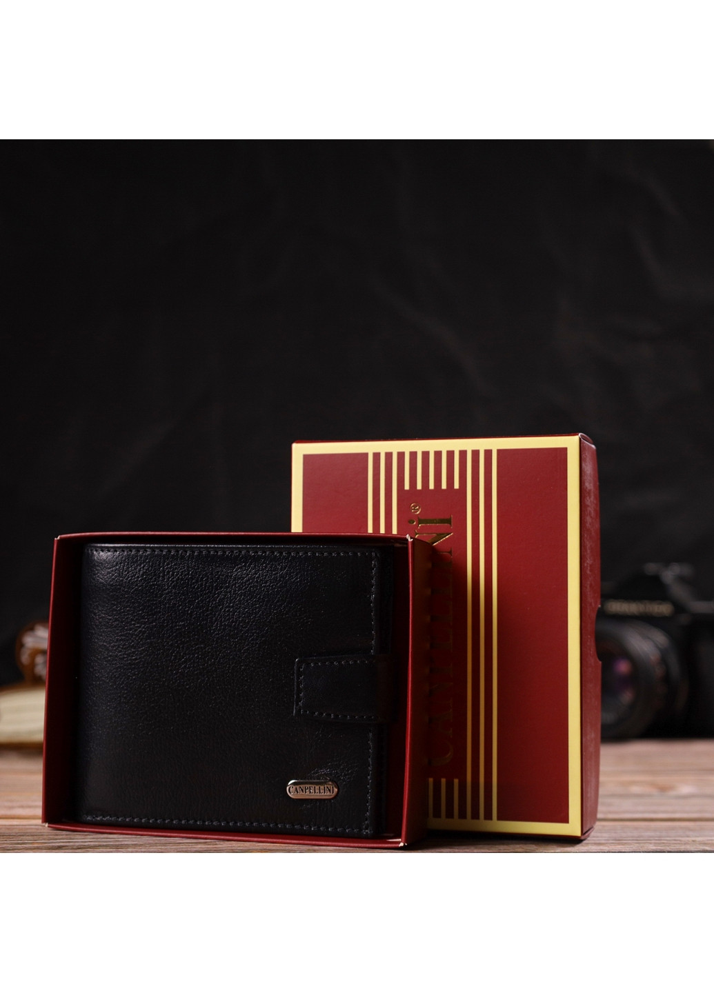 Чоловічий шкіряний гаманець 11,5х9,7х2 см Canpellini (259923611)