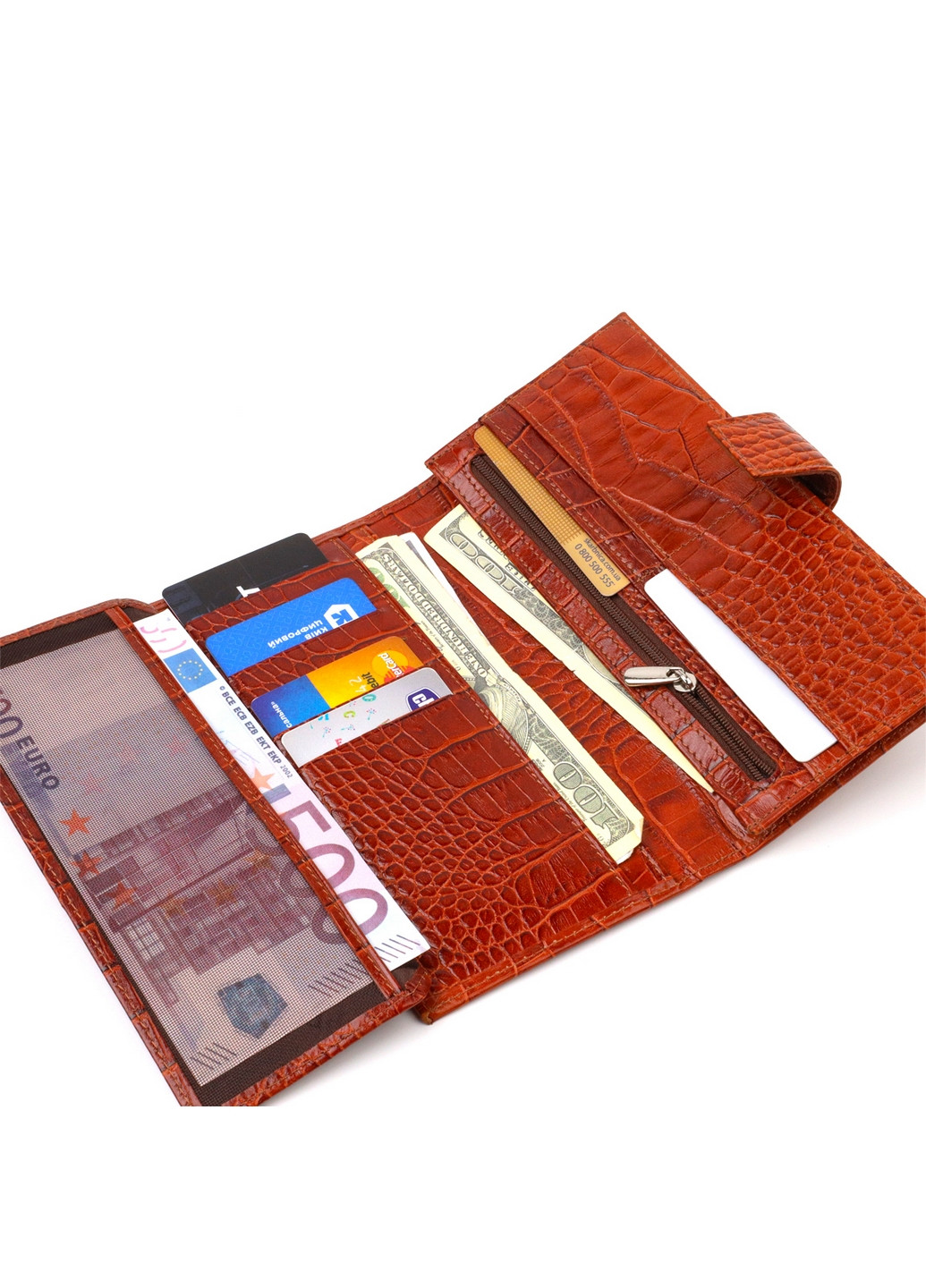 Мужской кожаный кошелек 9,5х19х2 см Canpellini (259923712)