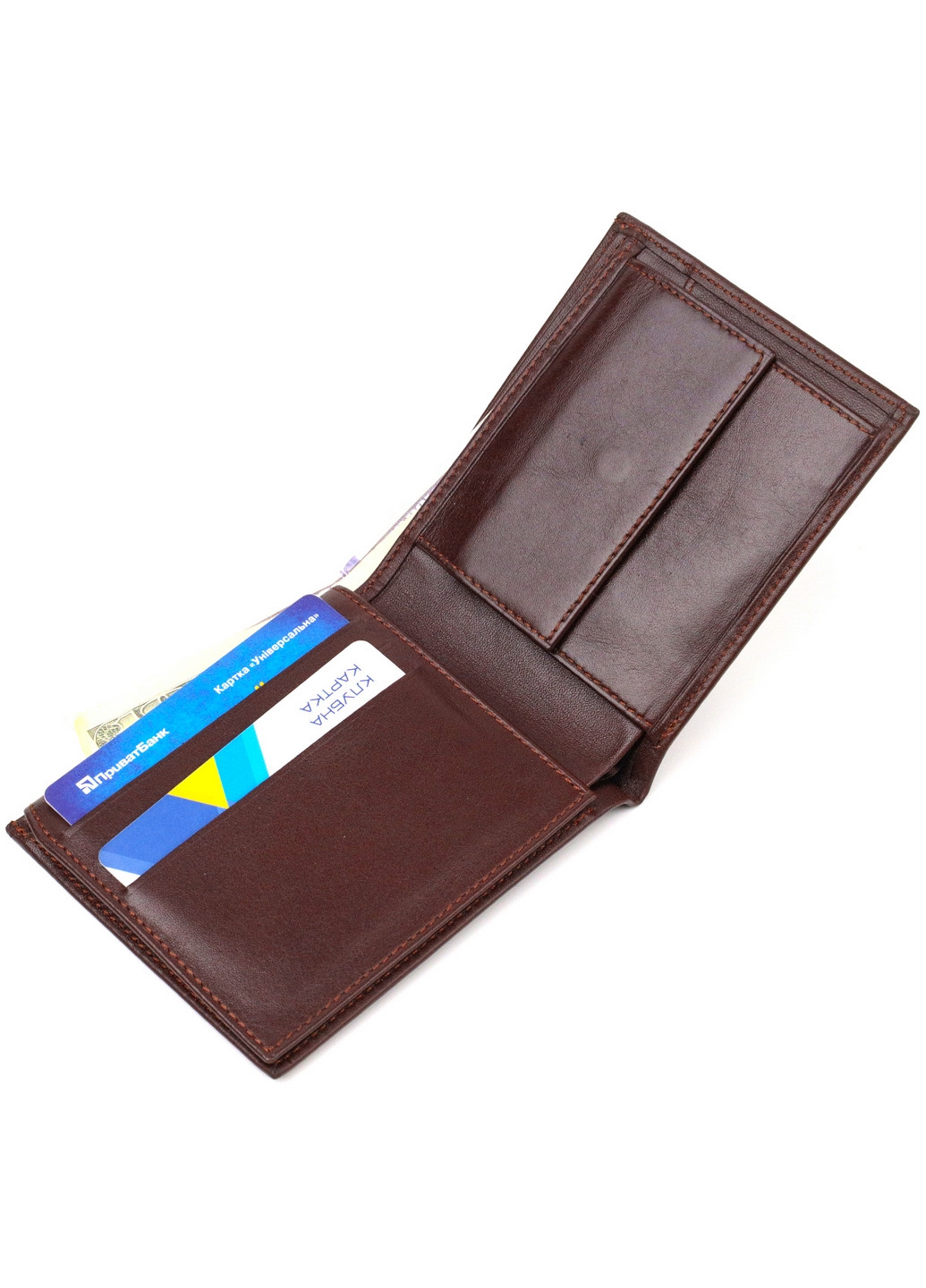 Мужской кожаный кошелек 11х9,5х2 см Canpellini (259923662)