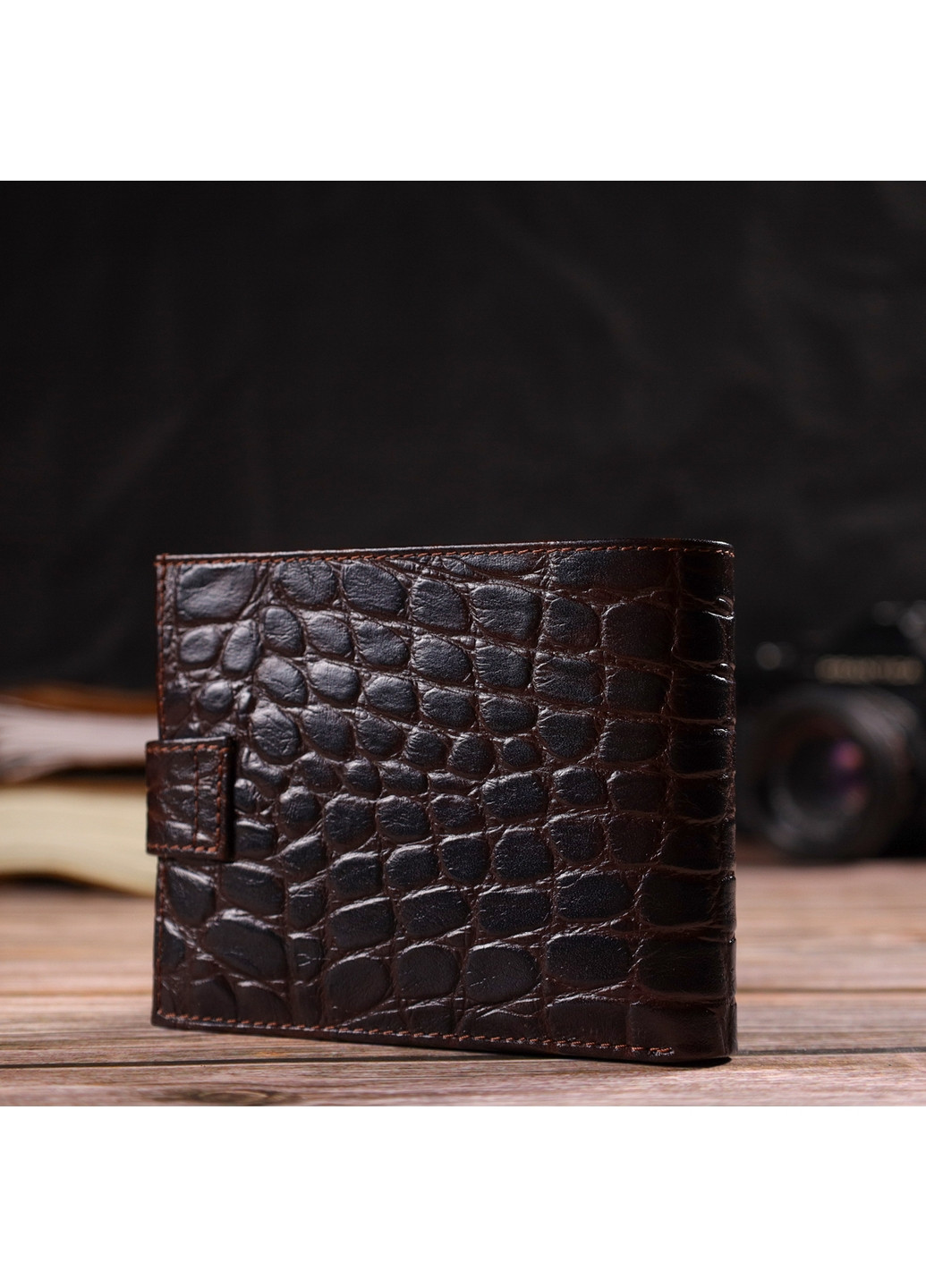 Мужской кожаный кошелек 12,2х9,5х2 см Canpellini (259923704)