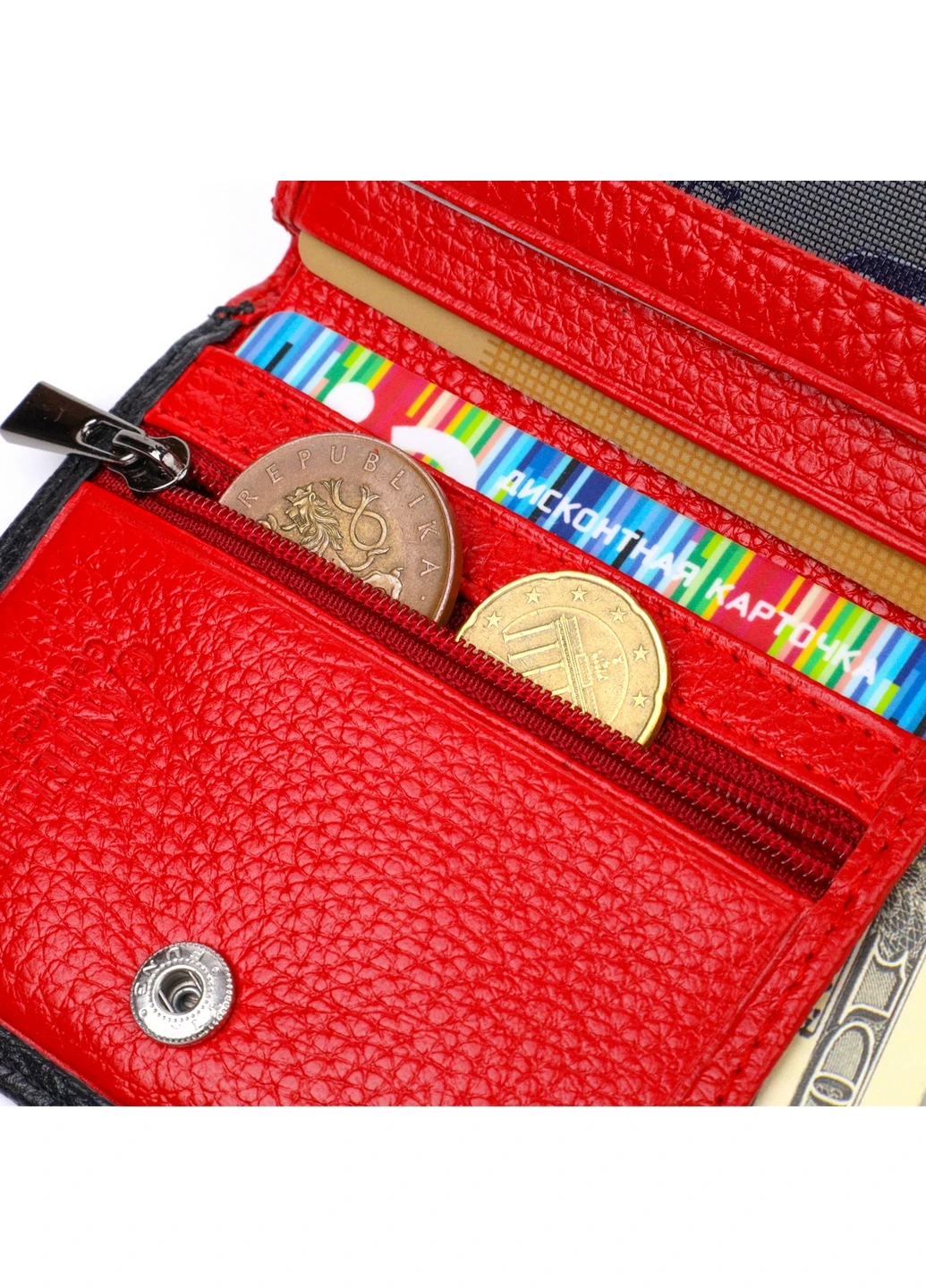 Мужской кожаный кошелек 9,5х10,2х1 см Canpellini (259923674)