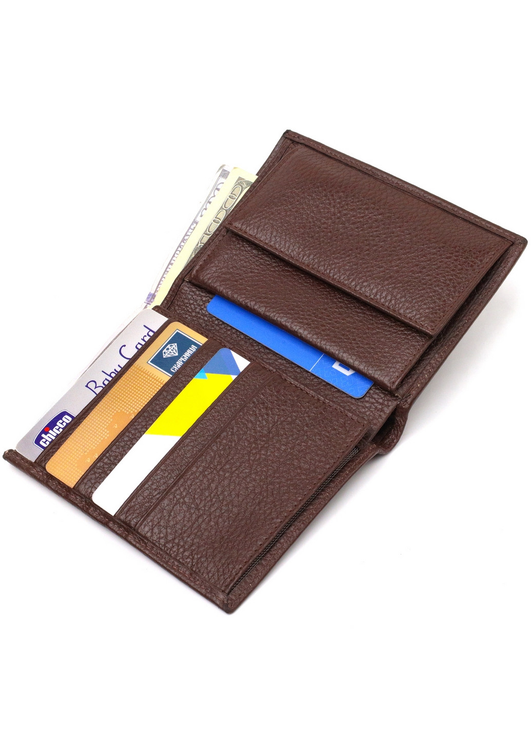 Чоловічий шкіряний гаманець 10х13х1 см Canpellini (259923769)
