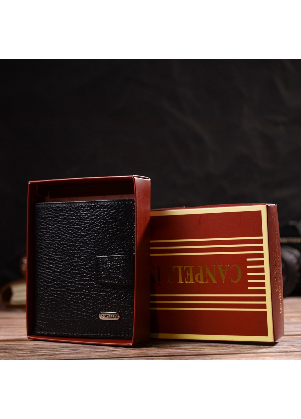 Мужской кожаный кошелек 9,7х11х1 см Canpellini (259923586)