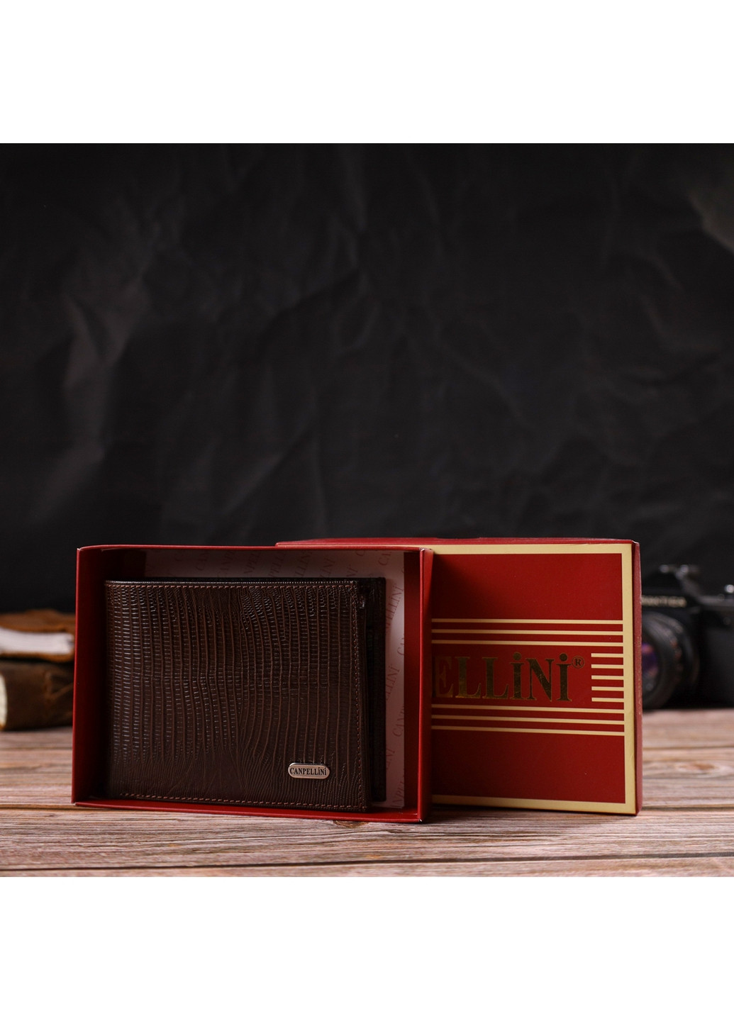 Чоловічий шкіряний гаманець 12х9,7х2 см Canpellini (259923592)