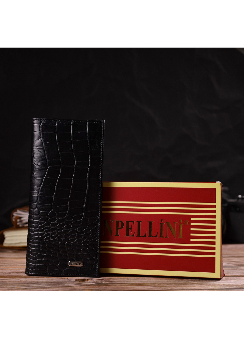 Мужской кожаный кошелек 9,2х18,8х1 см Canpellini (259923654)