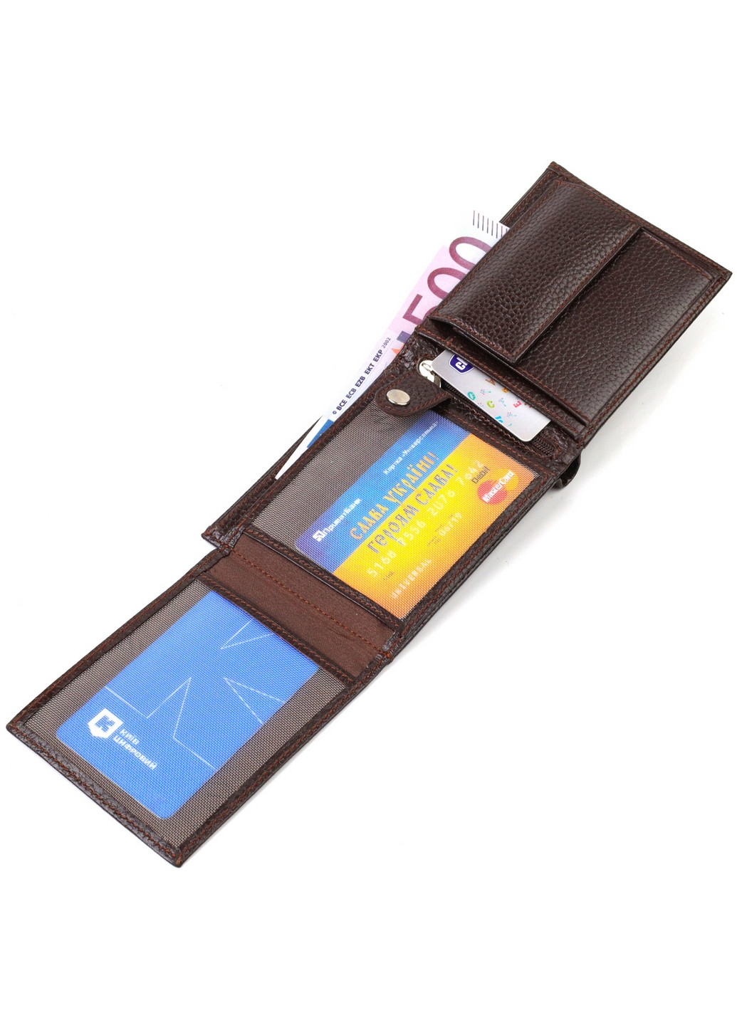 Чоловічий шкіряний гаманець 12х9,7х2 см Canpellini (259923563)