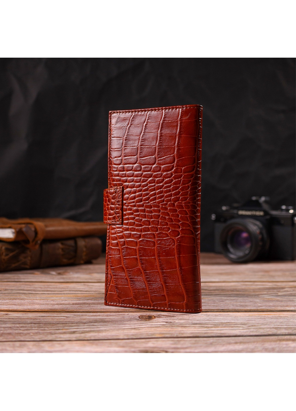 Мужской кожаный кошелек 9х18,7х1 см Canpellini (259923650)