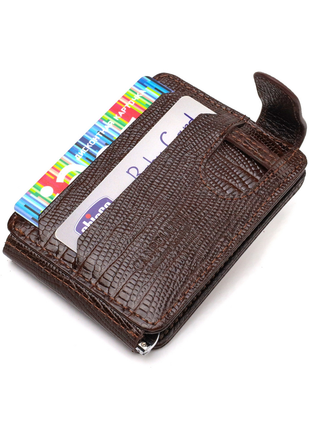 Мужской кожаный кошелек 10,5х8х1 см Canpellini (259923613)
