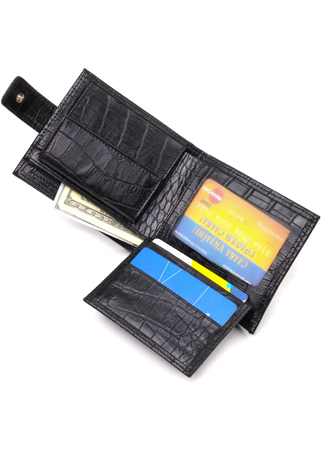 Чоловічий шкіряний гаманець 11,5х10х1 см Canpellini (259923571)