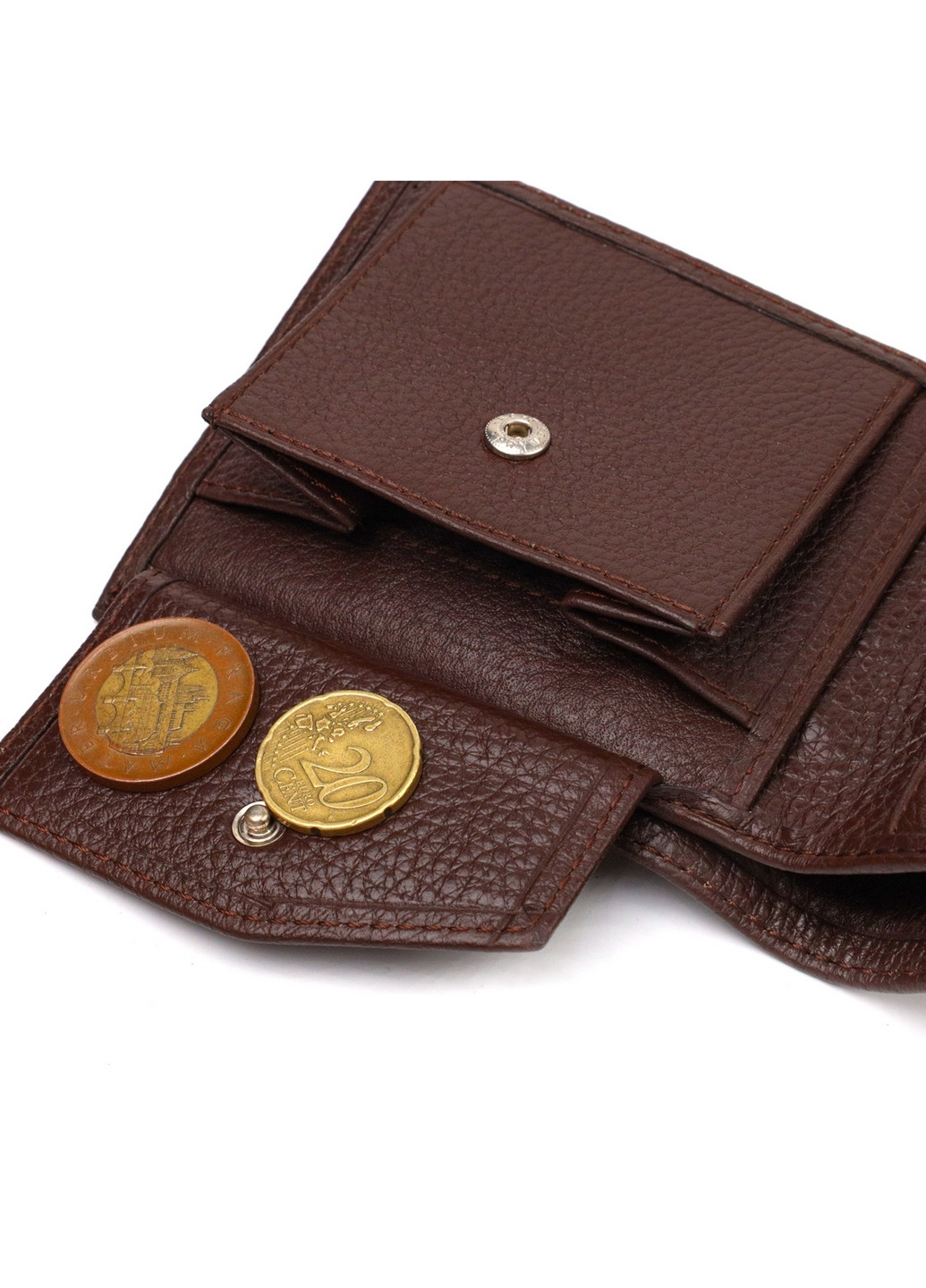 Мужской кожаный кошелек 11,5х9,5х2 см Canpellini (259923549)