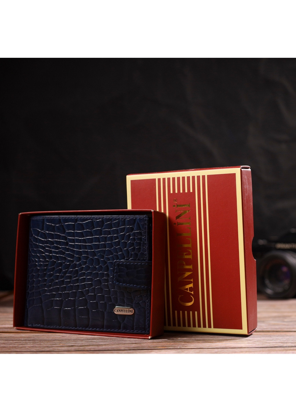 Чоловічий шкіряний гаманець 12,2х9,5х2 см Canpellini (259923588)