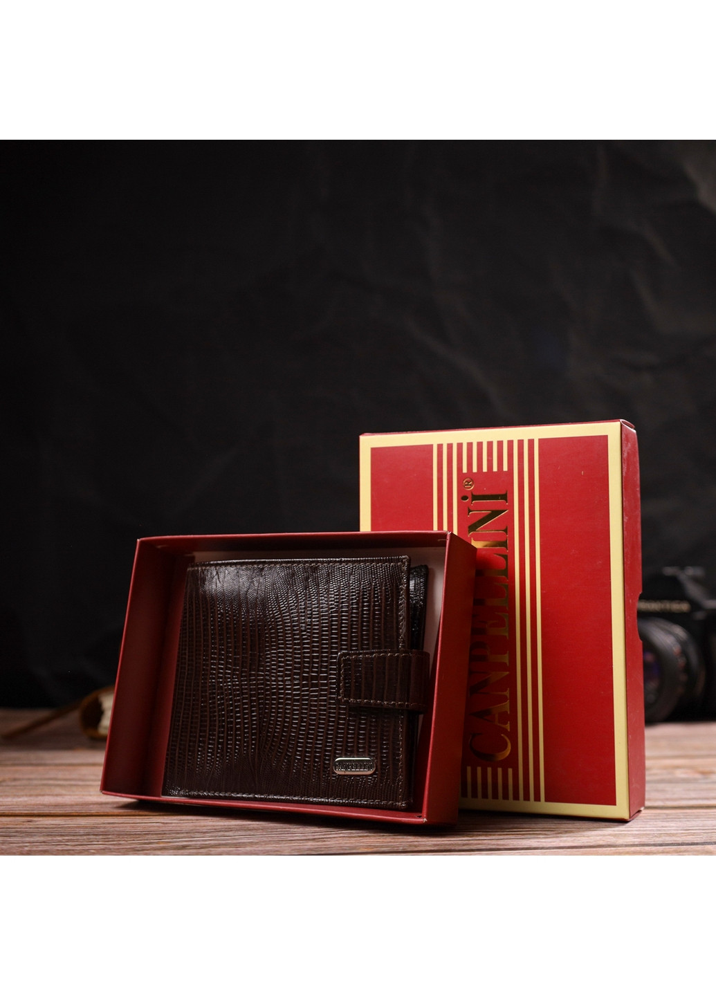 Чоловічий шкіряний гаманець 11,5х9,7х2 см Canpellini (259923728)