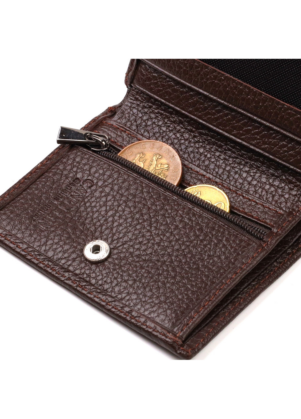 Чоловічий шкіряний гаманець 9,5х10,2х1 см Canpellini (259923638)