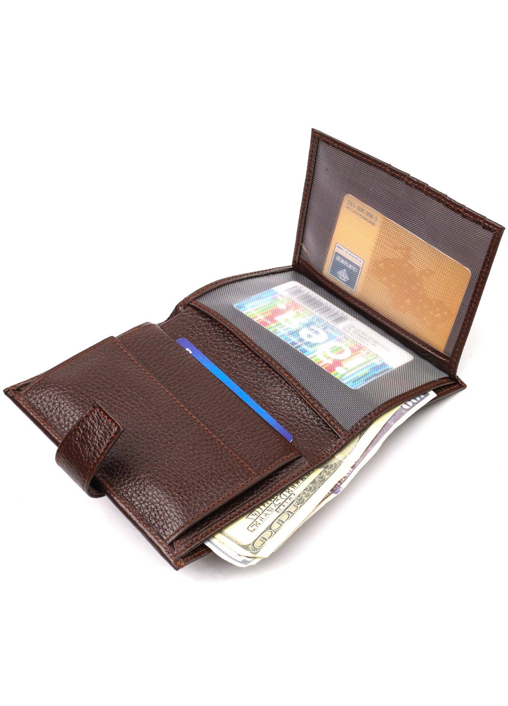 Мужской кожаный кошелек 10х13х1,5 см Canpellini (259923756)