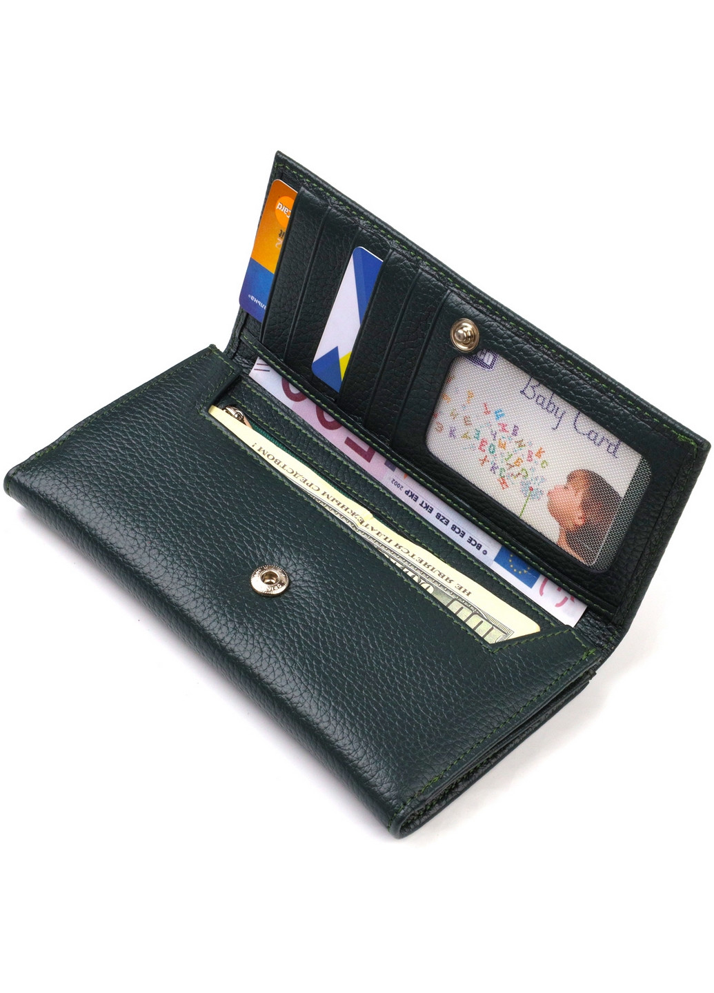 Жіночий шкіряний гаманець 10х19х1,5 см Canpellini (259923912)