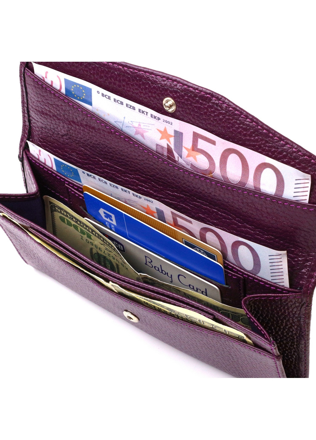 Жіночий шкіряний гаманець 18х9х1 см Canpellini (259924008)