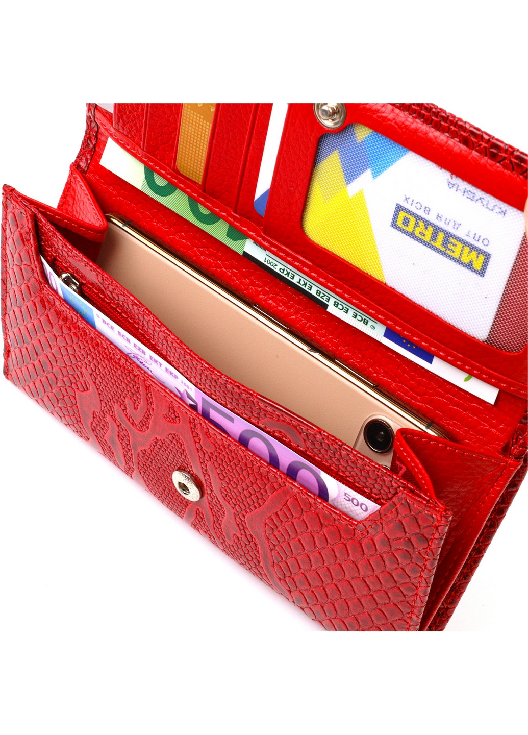 Женский кожаный кошелек 10х19х1,5 см Canpellini (259923898)