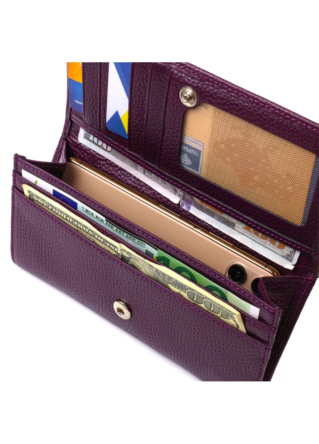 Жіночий шкіряний гаманець 17,8х9х1 см Canpellini (259924036)