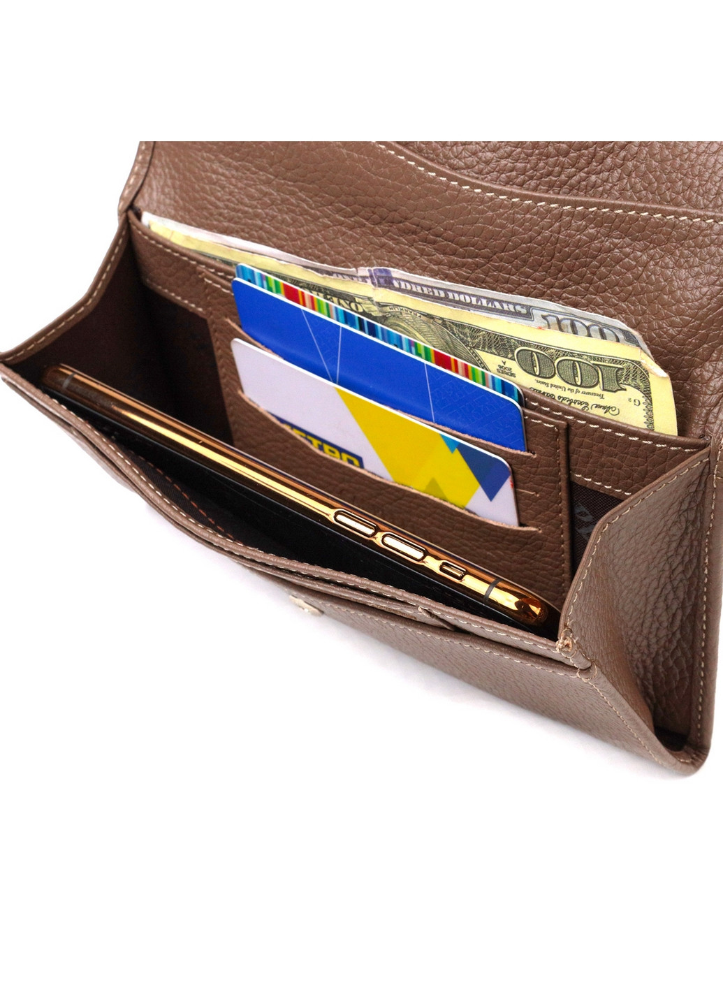 Жіночий шкіряний гаманець 18х9х1 см Canpellini (259923933)