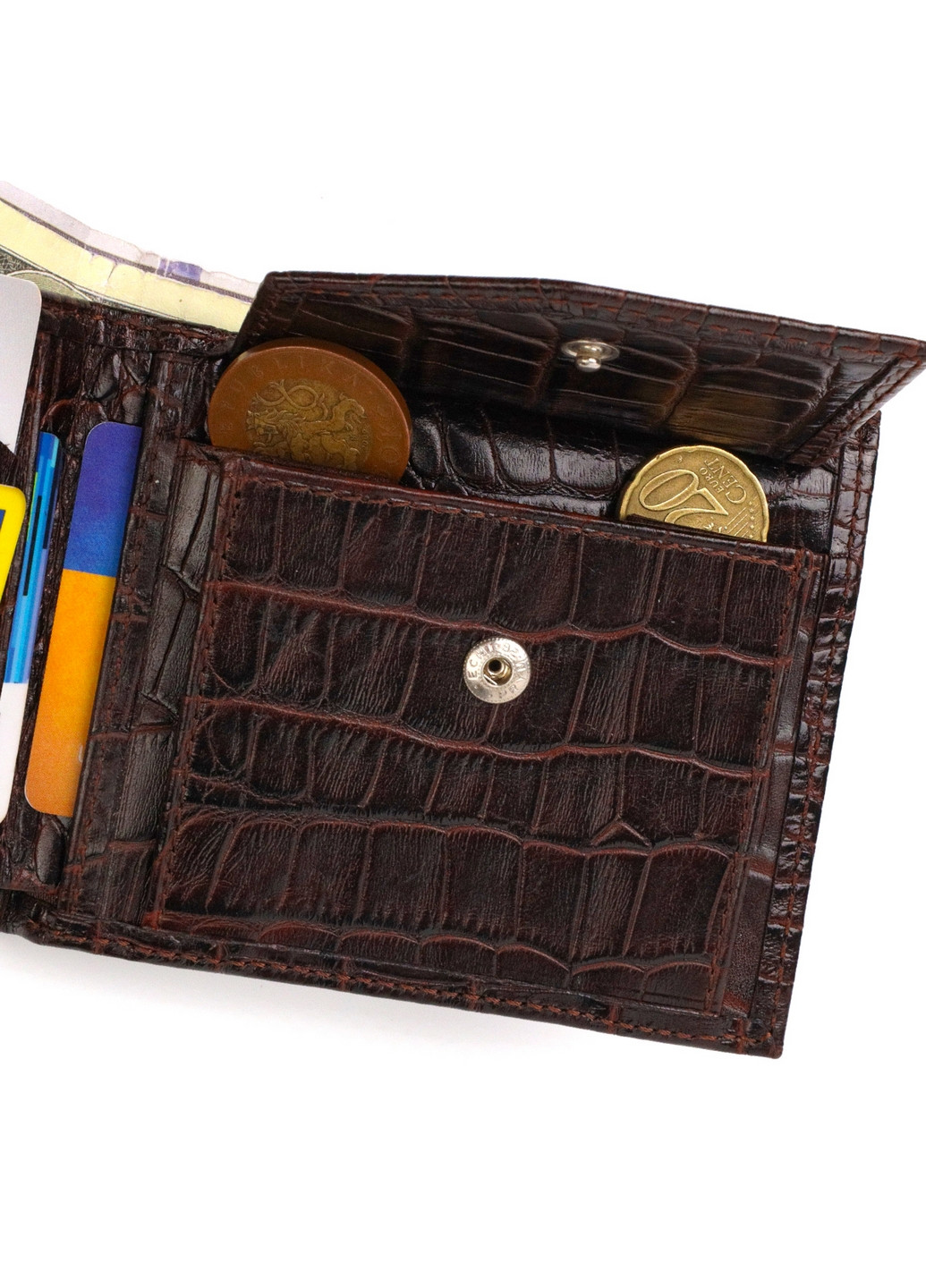 Чоловічий шкіряний гаманець 11,5х9,5х2 см Canpellini (259923852)