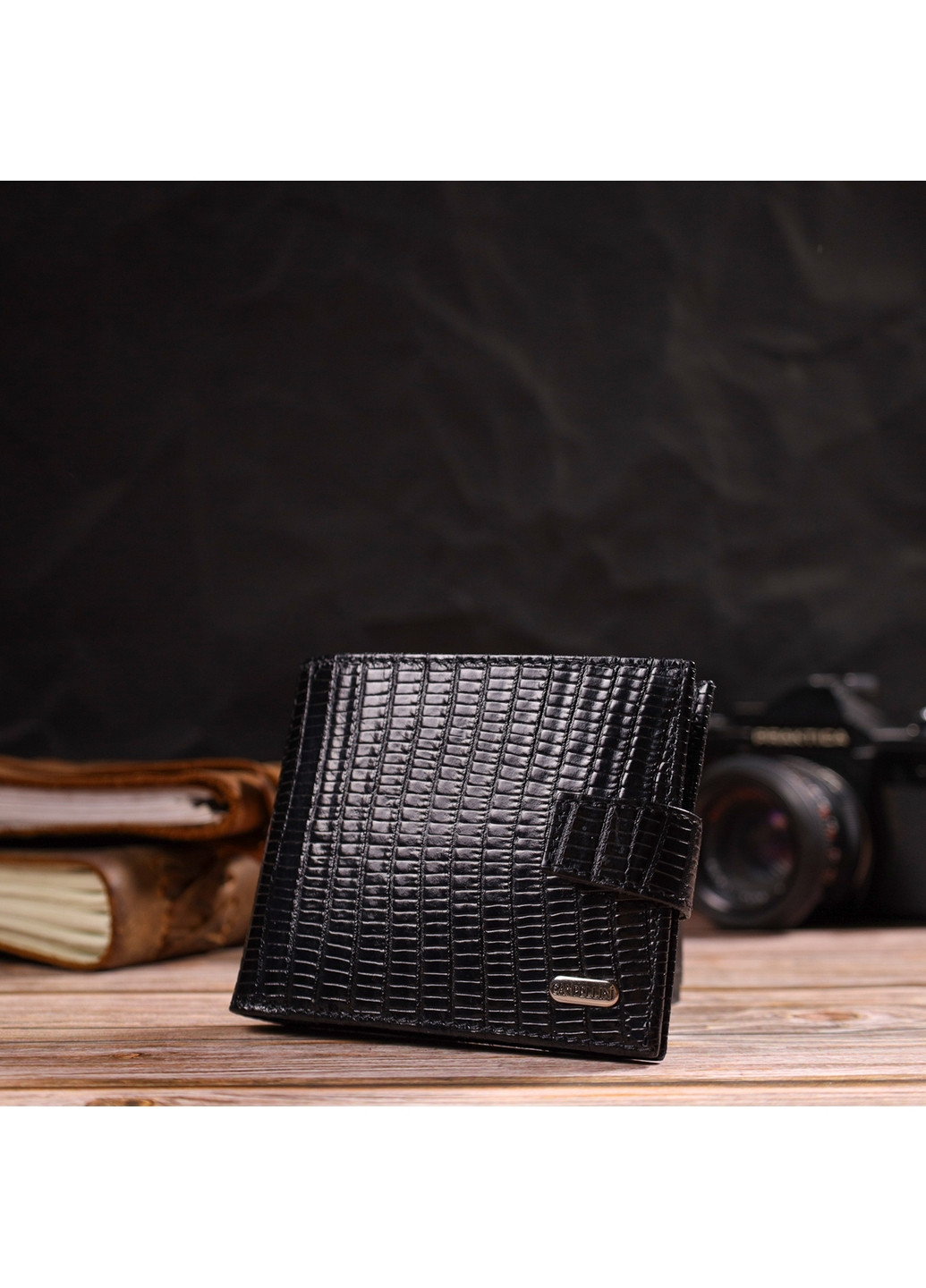 Чоловічий шкіряний гаманець 12,2х9,5х2 см Canpellini (259923862)